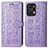 Coque Portefeuille Motif Fantaisie Livre Cuir Etui Clapet S03D pour Huawei Honor X7a Violet