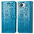Coque Portefeuille Motif Fantaisie Livre Cuir Etui Clapet S03D pour Realme C30s Bleu