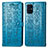 Coque Portefeuille Motif Fantaisie Livre Cuir Etui Clapet S03D pour Samsung Galaxy M31s Bleu
