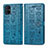 Coque Portefeuille Motif Fantaisie Livre Cuir Etui Clapet S03D pour Samsung Galaxy M51 Bleu