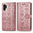 Coque Portefeuille Motif Fantaisie Livre Cuir Etui Clapet S03D pour Samsung Galaxy Note 10 Plus 5G Rose