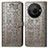 Coque Portefeuille Motif Fantaisie Livre Cuir Etui Clapet S03D pour Sharp Aquos R8s Pro Gris
