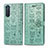 Coque Portefeuille Motif Fantaisie Livre Cuir Etui Clapet S03D pour Sony Xperia 5 II Vert