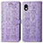 Coque Portefeuille Motif Fantaisie Livre Cuir Etui Clapet S03D pour Sony Xperia Ace III SOG08 Violet