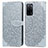 Coque Portefeuille Motif Fantaisie Livre Cuir Etui Clapet S04D pour Oppo A55 5G Gris