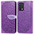 Coque Portefeuille Motif Fantaisie Livre Cuir Etui Clapet S04D pour Realme GT Master 5G Violet