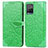 Coque Portefeuille Motif Fantaisie Livre Cuir Etui Clapet S04D pour Vivo Y21e Vert Petit