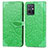 Coque Portefeuille Motif Fantaisie Livre Cuir Etui Clapet S04D pour Vivo Y30 5G Vert