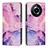 Coque Portefeuille Motif Fantaisie Livre Cuir Etui Clapet Y01X pour Realme 11 Pro+ Plus 5G Violet Petit