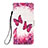 Coque Portefeuille Motif Fantaisie Livre Cuir Etui Clapet Y02B pour Apple iPhone 14 Rose Rouge