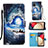 Coque Portefeuille Motif Fantaisie Livre Cuir Etui Clapet Y02B pour Samsung Galaxy A02s Petit