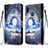 Coque Portefeuille Motif Fantaisie Livre Cuir Etui Clapet Y02B pour Samsung Galaxy A10s Bleu Royal