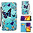 Coque Portefeuille Motif Fantaisie Livre Cuir Etui Clapet Y02B pour Samsung Galaxy M54 5G Bleu Ciel