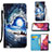 Coque Portefeuille Motif Fantaisie Livre Cuir Etui Clapet Y02B pour Samsung Galaxy S20 Lite 5G Bleu Royal