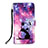 Coque Portefeuille Motif Fantaisie Livre Cuir Etui Clapet Y02B pour Xiaomi Poco M3 Violet