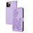 Coque Portefeuille Motif Fantaisie Livre Cuir Etui Clapet Y02X pour Apple iPhone 13 Pro Max Violet Clair