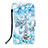 Coque Portefeuille Motif Fantaisie Livre Cuir Etui Clapet Y03B pour Apple iPhone 13 Pro Max Bleu Clair