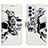 Coque Portefeuille Motif Fantaisie Livre Cuir Etui Clapet Y03B pour Samsung Galaxy A23 5G Noir Petit