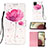 Coque Portefeuille Motif Fantaisie Livre Cuir Etui Clapet Y03B pour Samsung Galaxy M12 Rose