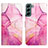 Coque Portefeuille Motif Fantaisie Livre Cuir Etui Clapet Y03B pour Samsung Galaxy S22 5G Rose Rouge