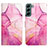 Coque Portefeuille Motif Fantaisie Livre Cuir Etui Clapet Y03B pour Samsung Galaxy S25 Plus 5G Rose Rouge
