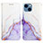 Coque Portefeuille Motif Fantaisie Livre Cuir Etui Clapet Y04B pour Apple iPhone 14 Violet