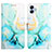 Coque Portefeuille Motif Fantaisie Livre Cuir Etui Clapet YB4 pour Samsung Galaxy M04 Vert