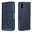Coque Portefeuille Papillon Livre Cuir Etui Clapet B01F pour Samsung Galaxy A10 Bleu