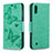 Coque Portefeuille Papillon Livre Cuir Etui Clapet B01F pour Samsung Galaxy A10 Vert