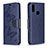 Coque Portefeuille Papillon Livre Cuir Etui Clapet B01F pour Samsung Galaxy A10s Bleu