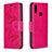 Coque Portefeuille Papillon Livre Cuir Etui Clapet B01F pour Samsung Galaxy A10s Rose Rouge