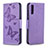 Coque Portefeuille Papillon Livre Cuir Etui Clapet B01F pour Samsung Galaxy A70S Violet Clair