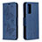 Coque Portefeuille Papillon Livre Cuir Etui Clapet B01F pour Samsung Galaxy S20 FE 5G Bleu