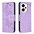 Coque Portefeuille Papillon Livre Cuir Etui Clapet B01F pour Xiaomi Redmi Note 13 Pro+ Plus 5G Violet Clair Petit