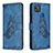Coque Portefeuille Papillon Livre Cuir Etui Clapet B02F pour Xiaomi POCO C31 Bleu