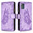 Coque Portefeuille Papillon Livre Cuir Etui Clapet B03F pour Samsung Galaxy A51 5G Violet Clair