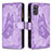 Coque Portefeuille Papillon Livre Cuir Etui Clapet B03F pour Samsung Galaxy S20 5G Violet Clair