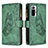 Coque Portefeuille Papillon Livre Cuir Etui Clapet B03F pour Xiaomi Redmi Note 10 Pro Max Vert