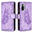 Coque Portefeuille Papillon Livre Cuir Etui Clapet B03F pour Xiaomi Redmi Note 10 Pro Max Violet Clair