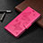 Coque Portefeuille Papillon Livre Cuir Etui Clapet B13F pour Samsung Galaxy S21 Ultra 5G Rose Rouge