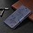 Coque Portefeuille Papillon Livre Cuir Etui Clapet B13F pour Samsung Galaxy S23 Plus 5G Bleu