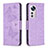 Coque Portefeuille Papillon Livre Cuir Etui Clapet B13F pour Xiaomi Mi 12 Pro 5G Violet Clair