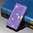 Coque Portefeuille Papillon Livre Cuir Etui Clapet L01 pour Xiaomi Mi 11 Lite 4G Violet Clair