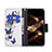 Coque Portefeuille Papillon Livre Cuir Etui Clapet L07 pour Apple iPhone 14 Pro Max Blanc Petit