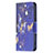 Coque Portefeuille Papillon Livre Cuir Etui Clapet L07 pour Apple iPhone 15 Bleu Royal Petit