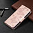 Coque Portefeuille Papillon Livre Cuir Etui Clapet L09 pour Apple iPhone 14 Rose Petit