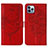 Coque Portefeuille Papillon Livre Cuir Etui Clapet L10 pour Apple iPhone 13 Pro Rouge