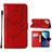 Coque Portefeuille Papillon Livre Cuir Etui Clapet L10 pour Apple iPhone 14 Plus Rouge