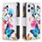 Coque Portefeuille Papillon Livre Cuir Etui Clapet pour Apple iPhone 14 Pro Max Rose
