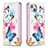 Coque Portefeuille Papillon Livre Cuir Etui Clapet pour Apple iPhone 15 Plus Rose